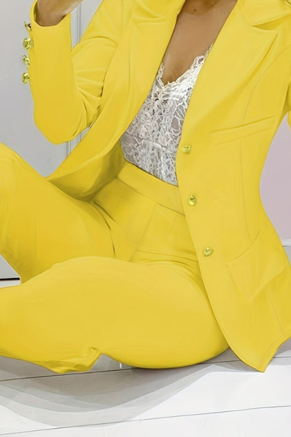 Elegante tweedelige pakset met blazer en broek voor dames