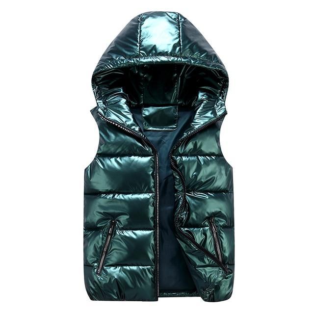 Elegante Unisex Gequiltte Vest met Kap