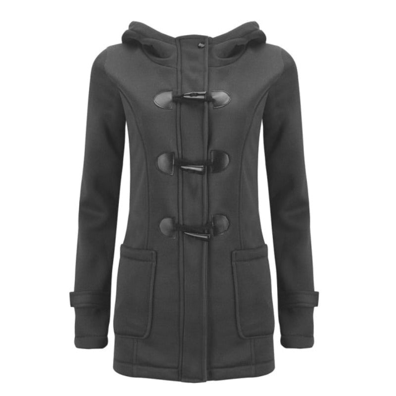 Elegante Winterjas met Lange Mouwen en Verwijderbare Kap