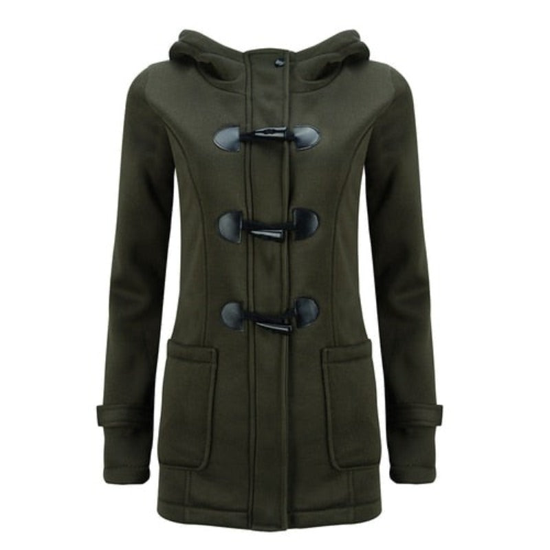 Elegante Winterjas met Lange Mouwen en Verwijderbare Kap