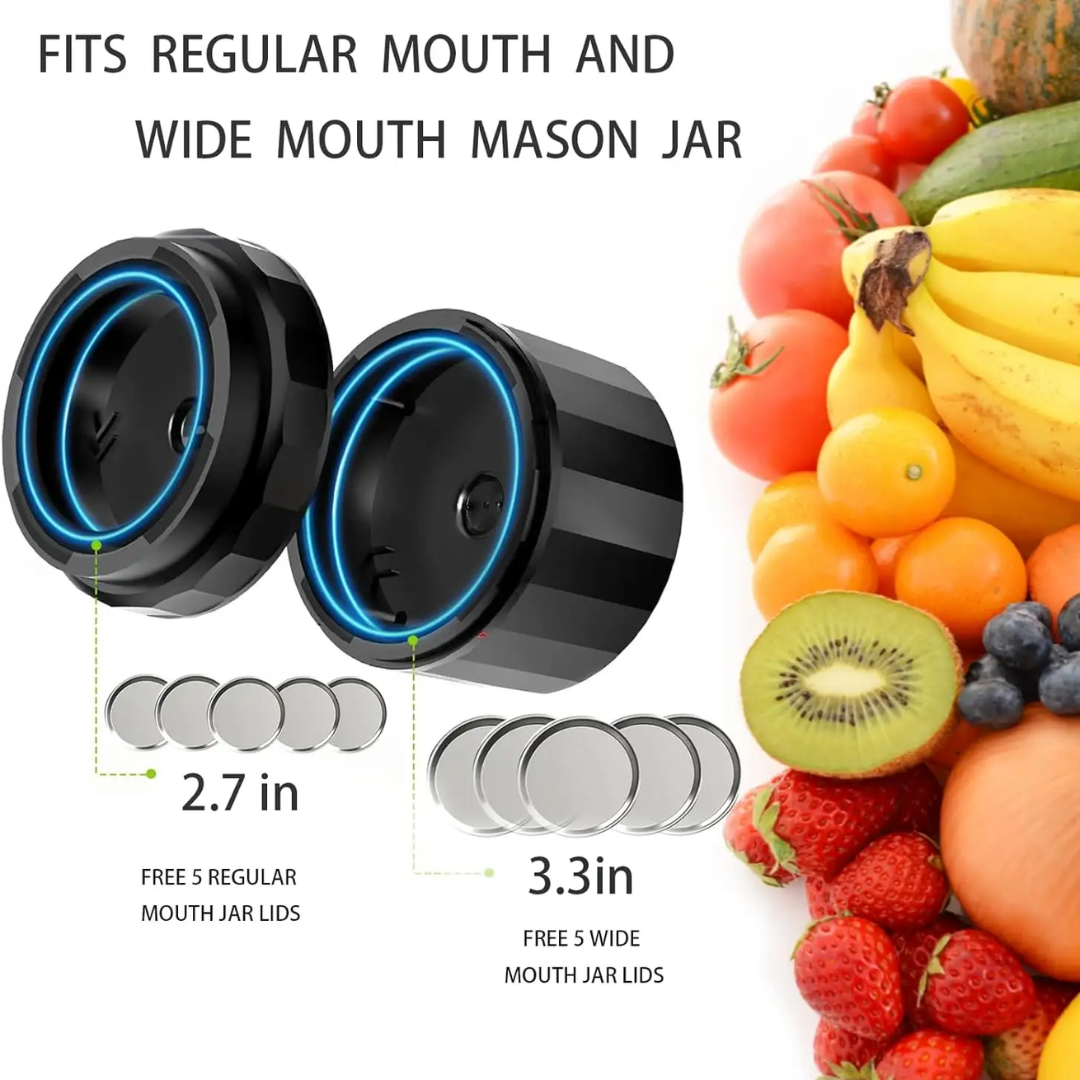 Elektrische Mason Jar Vacuüm Sealer Kit - Houd Versheid Snel!