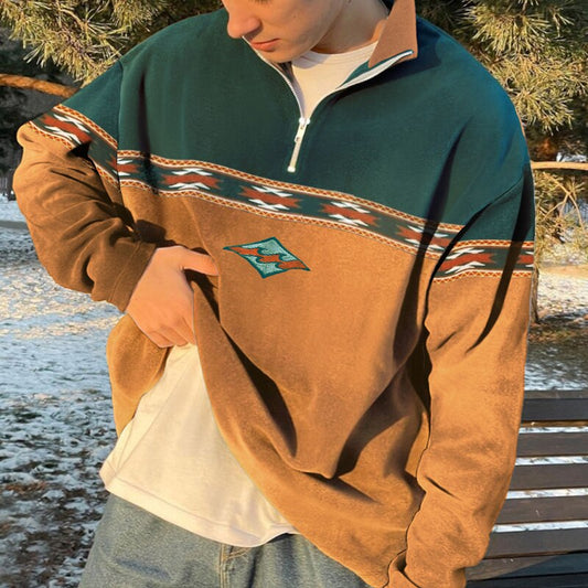 Elijah - Half Zip Trui met Hoge Kraag Elijah