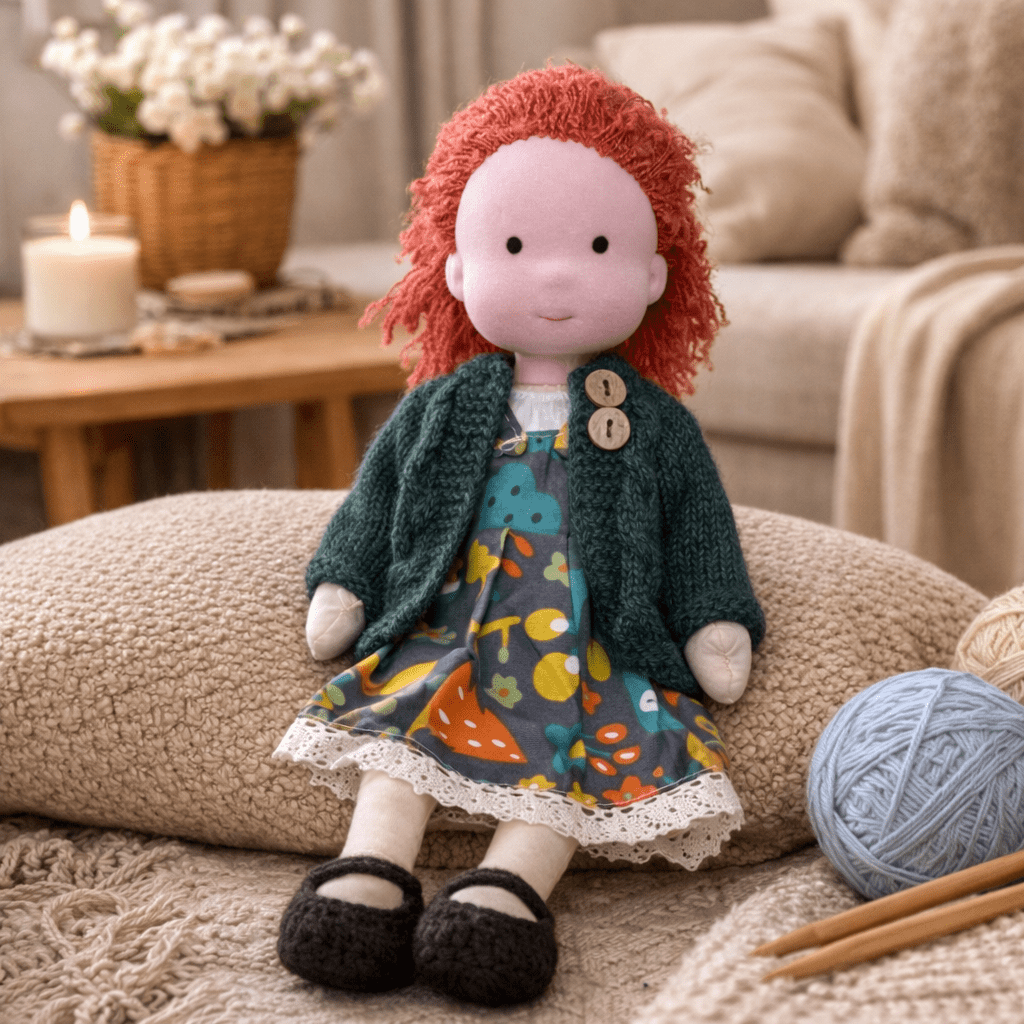 ELORA – Handgemaakte Waldorf Pop Van Katoen Voor Creatief Spel