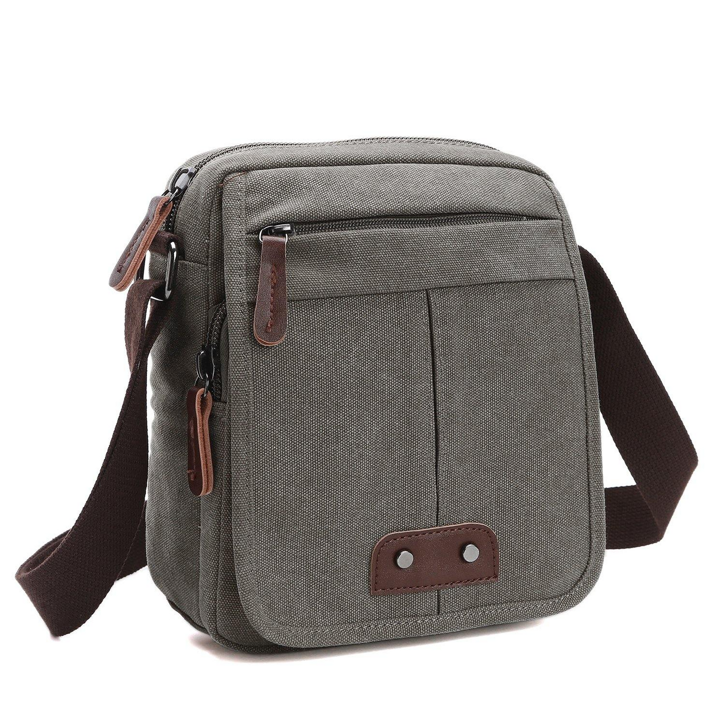 Eloy | Unisex Kleine Schoudertas met Ritszakken