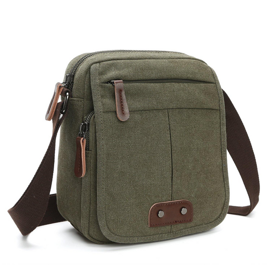 Eloy | Unisex Kleine Schoudertas met Ritszakken