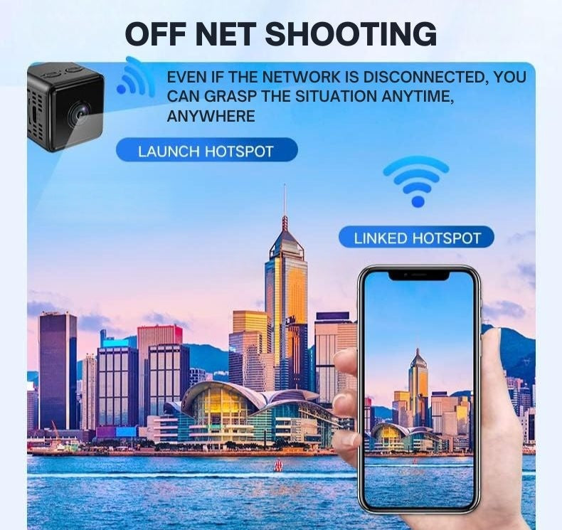 Emeja | 1080P Draadloze WiFi Beveiligingscamera | Weerbestendig, App-Gestuurd & Ideaal voor Binnen- en Buitentoezicht | Kleine Gesloten Circuit Camera