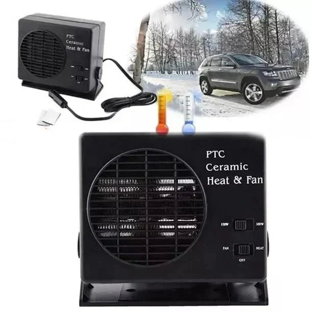 Emeja | 12V Keramische Auto Verwarming | 150W-300W Draagbare Ventilator met Automatische Thermostaat voor Wintergebruik in Voertuigen