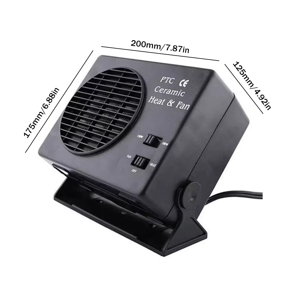 Emeja | 12V Keramische Auto Verwarming | 150W-300W Draagbare Ventilator met Automatische Thermostaat voor Wintergebruik in Voertuigen