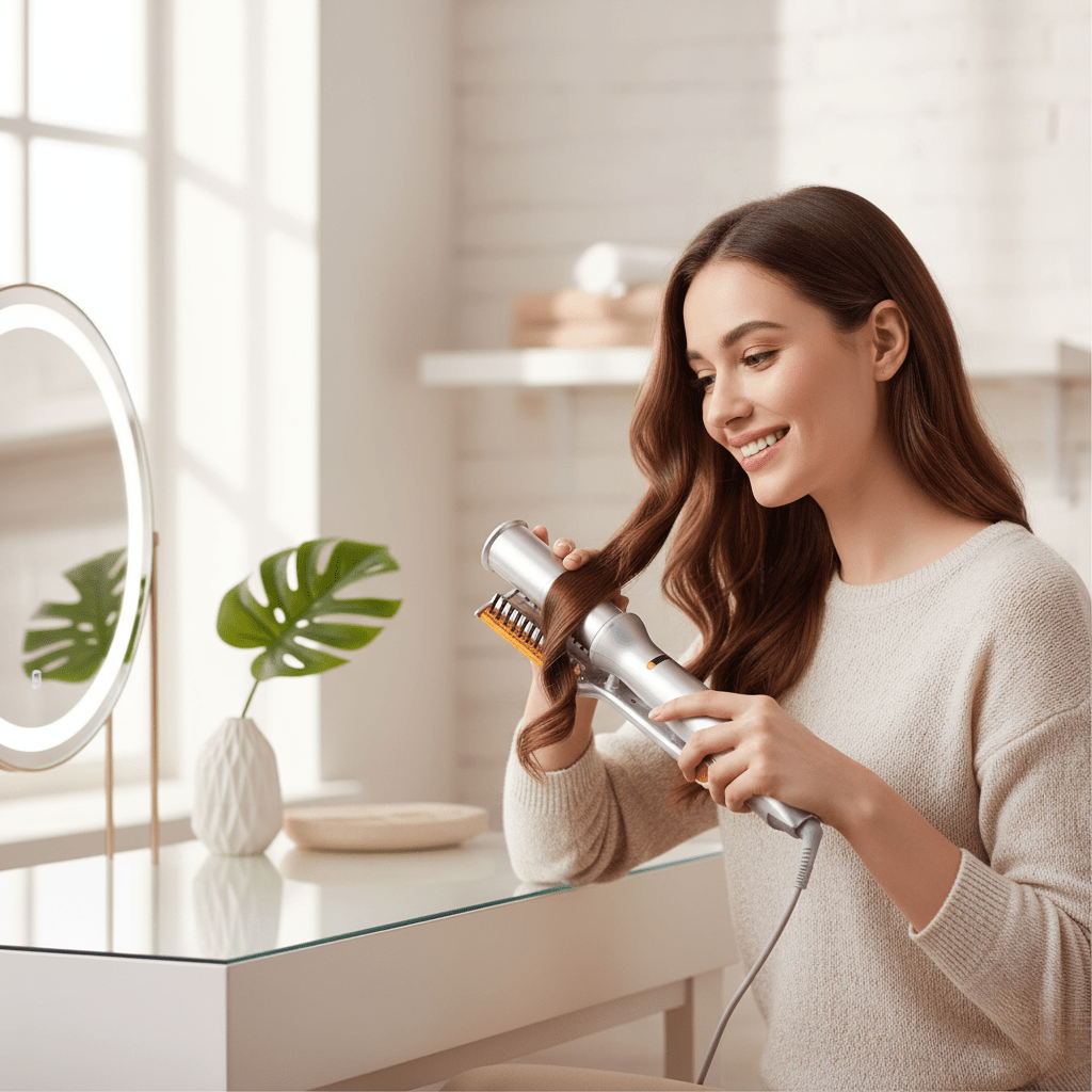 Emeja | 2-in-1 Rotating Haarborstel voor Stylen en Gladmaken