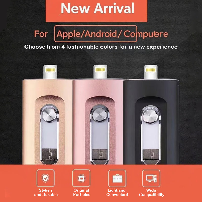 Emeja | 3 in 1 grote capaciteit USB-flashdrive voor mobiele telefoon en computer