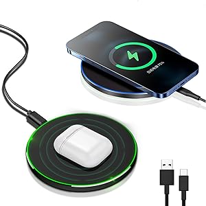 Emeja | 30W Snelle Draadloze Oplaadpad | Premium USB C Oplaadkabel MagSafe Lader voor Apple iPhone, Samsung & Android - Snelle Draadloze Oplaadpad