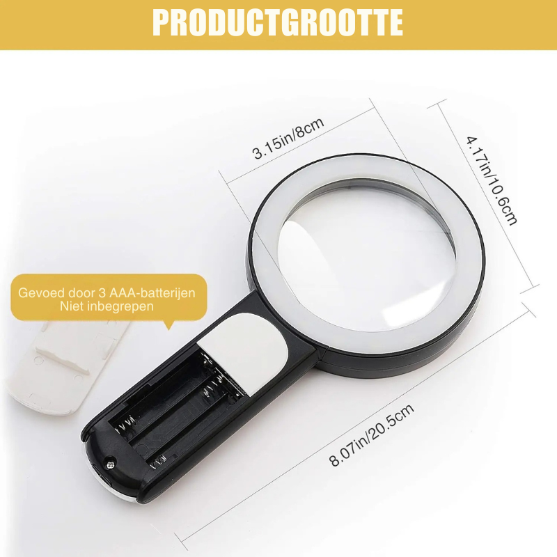Emeja | 30x Vergrootglas met LED Verlichting