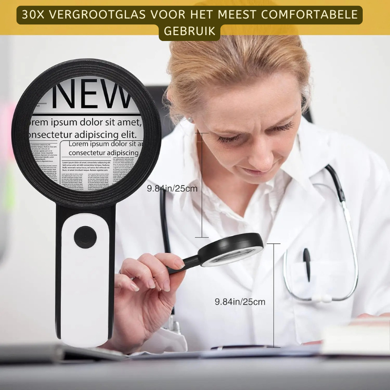 Emeja | 30x Vergrootglas met LED Verlichting