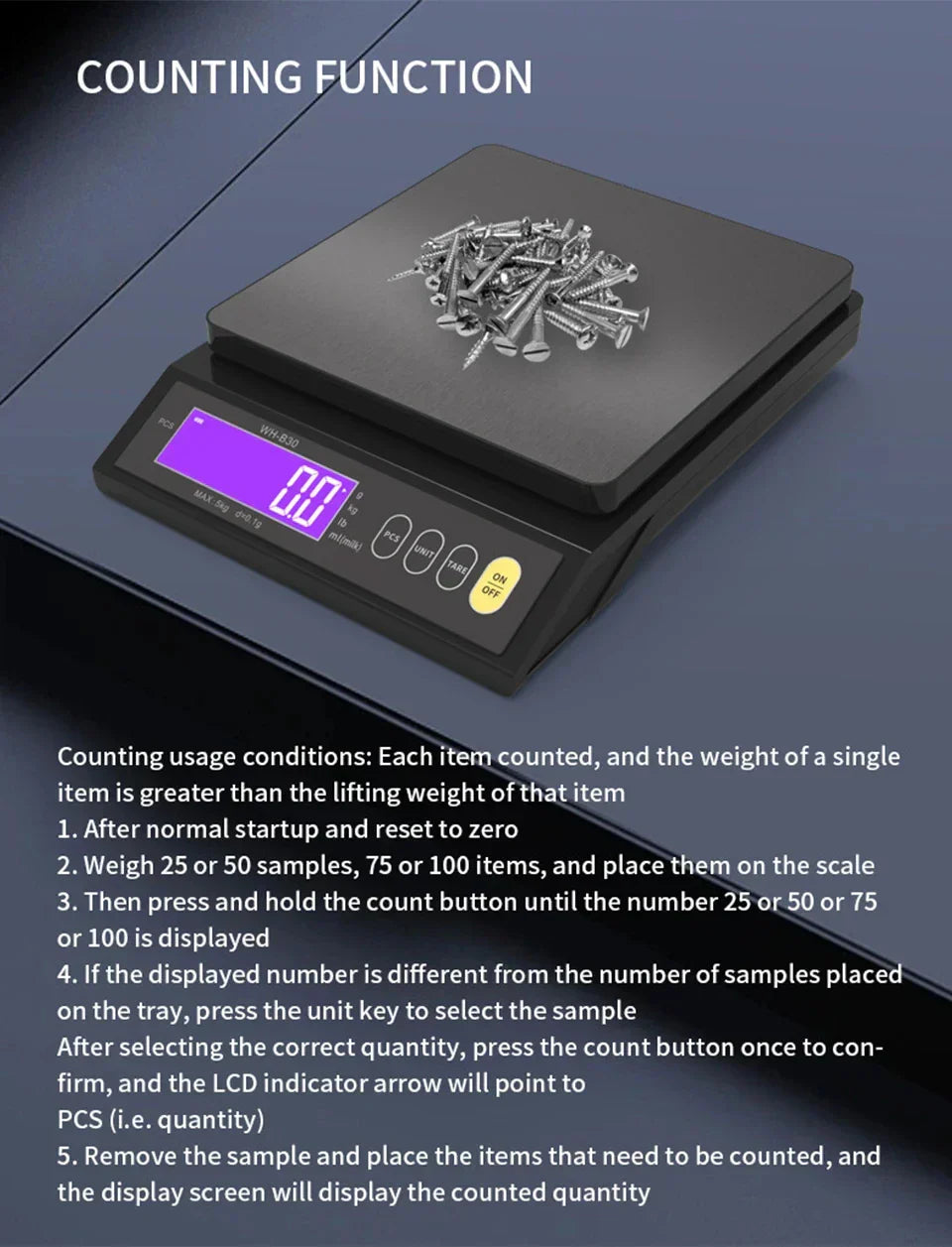 Emeja | 5 kg/0.1 g en 10 kg/1 g digitale elektronische keukenweegschaal, LCD-scherm, volledig waterdicht roestvrijstalen gereedschap voor bakken