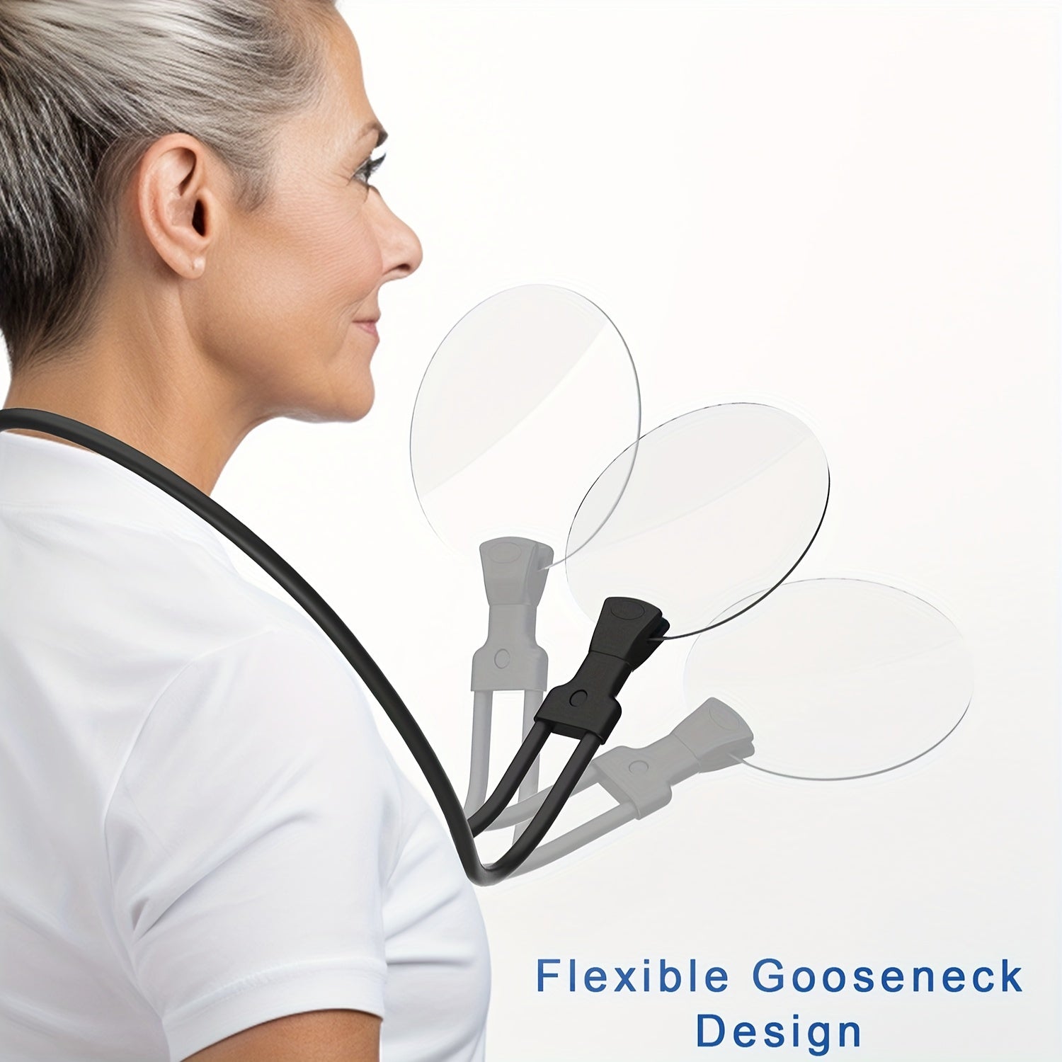 Emeja | 5X Vergrootglas Pro – Handsfree Verstelbare Nekloep voor Senioren en Visueel Gehandicapten – Perfect voor Lezen, Naaien, Knutselen en Inspectie