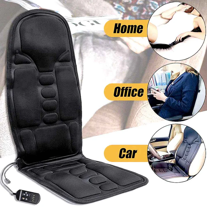 Emeja | 8-Mode Massage Stoel Pad Met Verhitte Rug- en Nekkussen