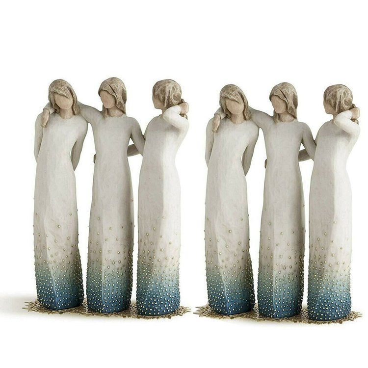 Emeja | Aan Mijn Zijde, Gesculpteerde Handgeschilderde Figuur