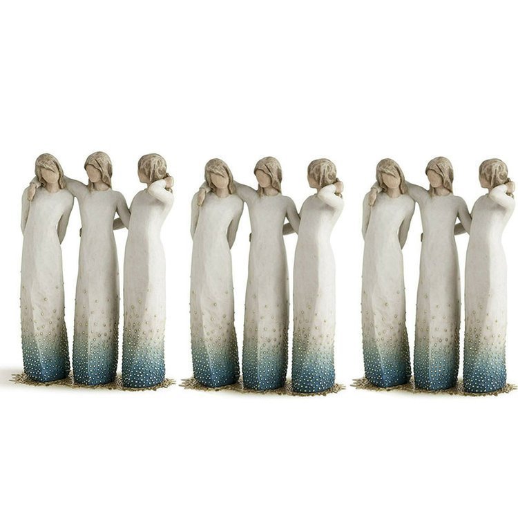 Emeja | Aan Mijn Zijde, Gesculpteerde Handgeschilderde Figuur