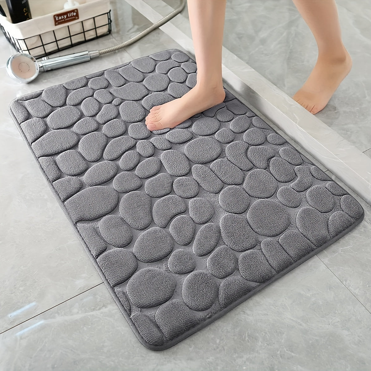 Emeja | Absorberende Badmat met Kiezelontwerp