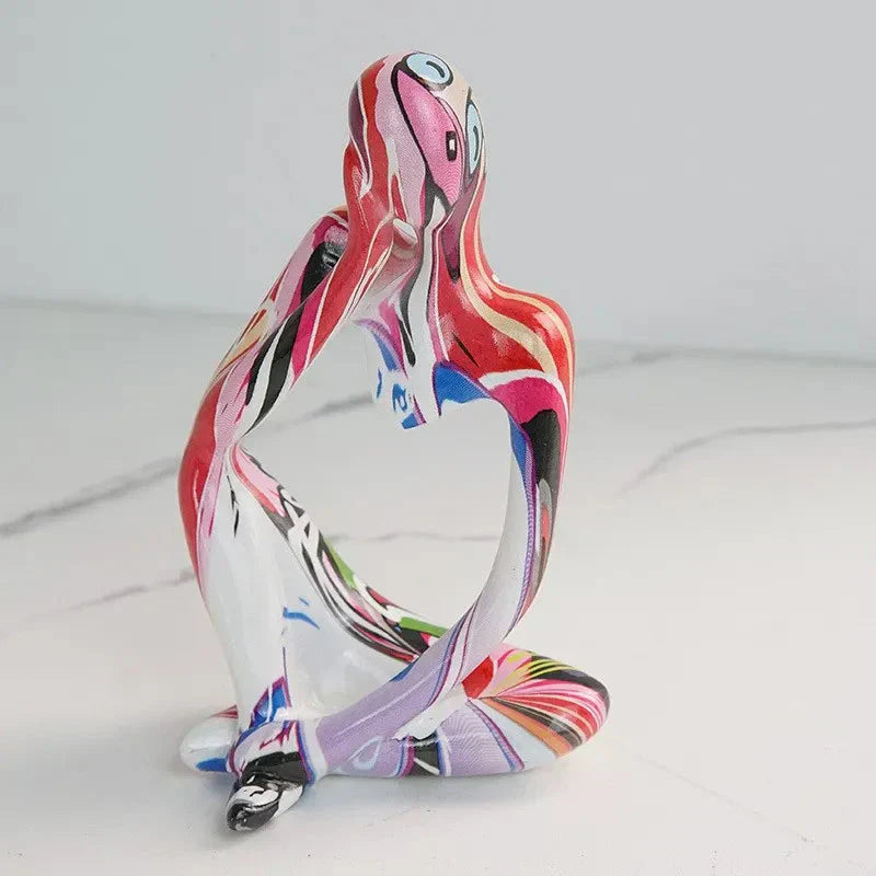 Emeja | Abstracte Denker Beeld | Handgemaakte Hars Tafeldecoratie