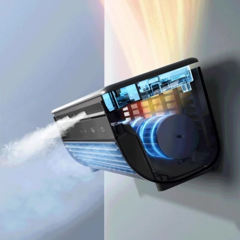 Emeja | AirWave – Draagbare Oplaadbare Airconditioner met 12-Uur Batterijlevensduur
