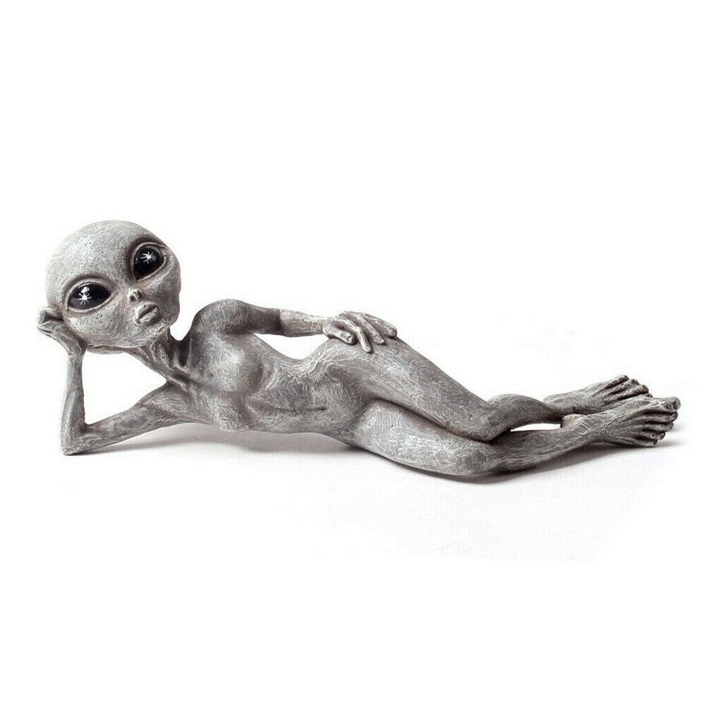 Emeja | Alien Standbeeld van Hars voor Tuin & Buiten