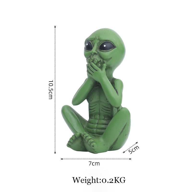 Emeja | Alien Standbeeld van Hars voor Tuin & Buiten