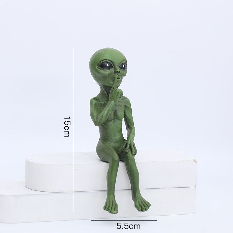 Emeja | Alien Standbeeld van Hars voor Tuin & Buiten