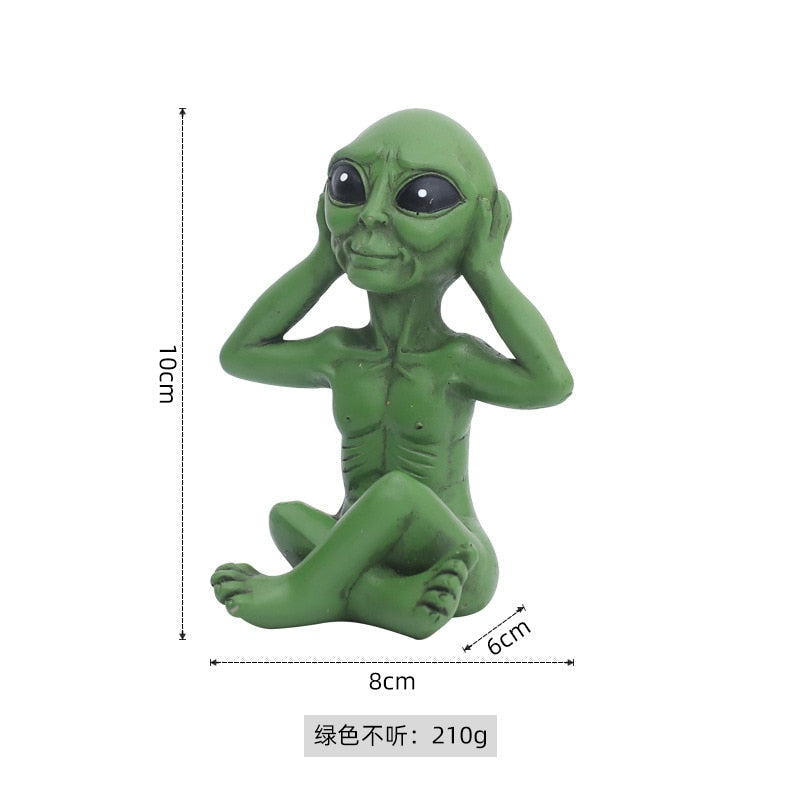 Emeja | Alien Standbeeld van Hars voor Tuin & Buiten