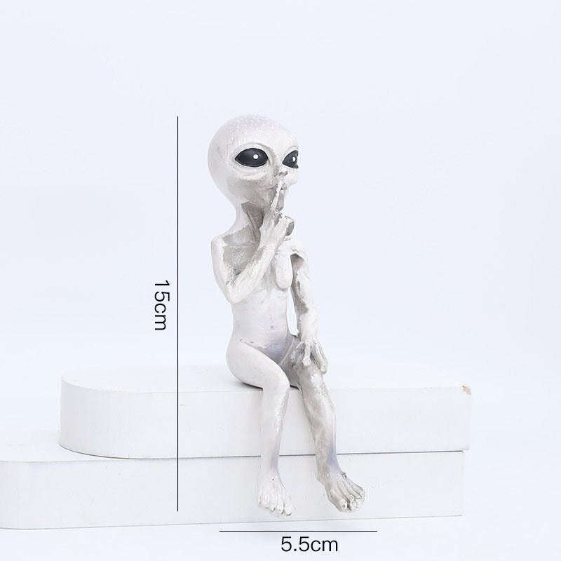 Emeja | Alien Standbeeld van Hars voor Tuin & Buiten