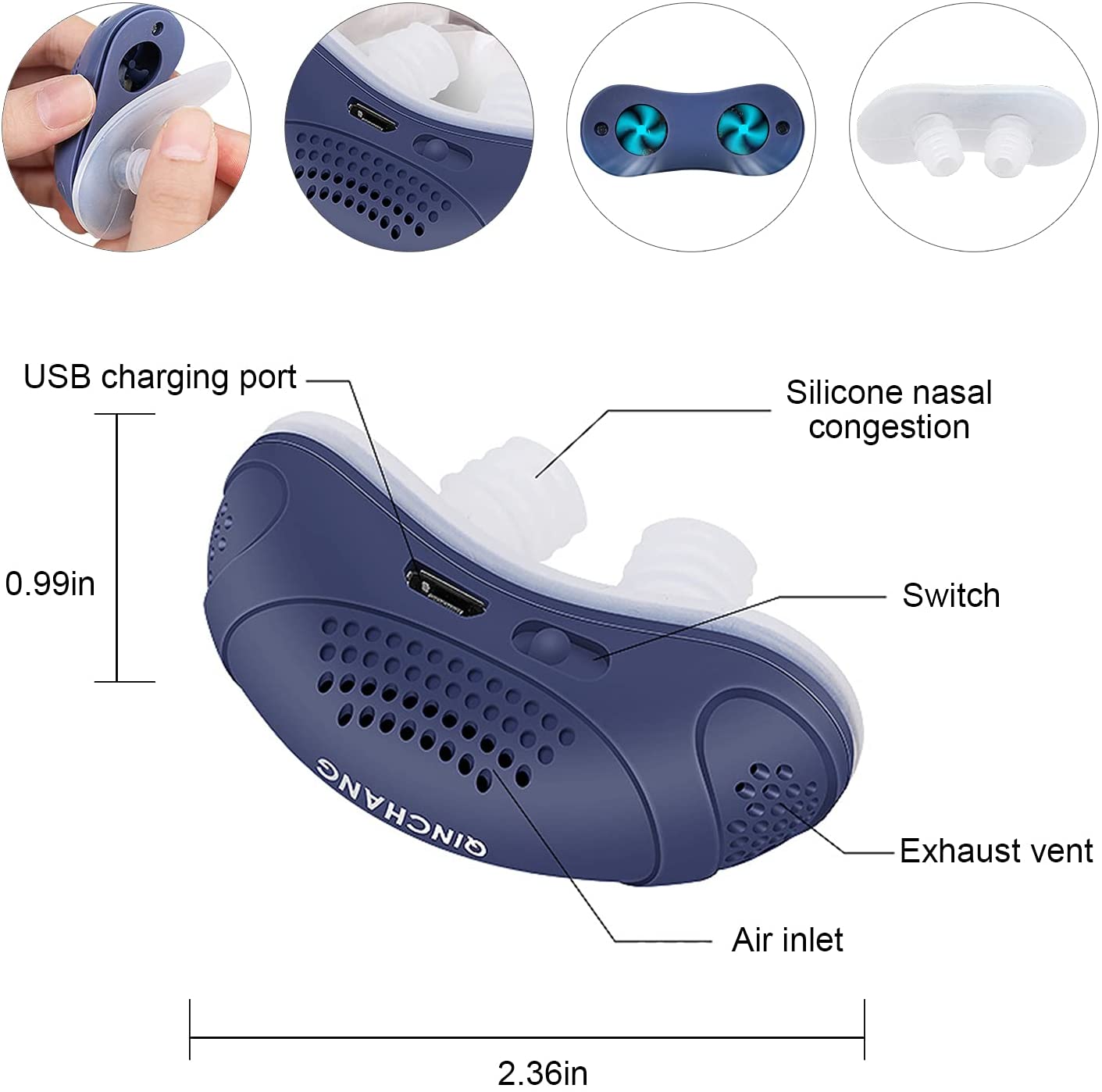 Emeja | Anti-Snurkapparaat | Tubeless, Maskervrij Micro-CPAP