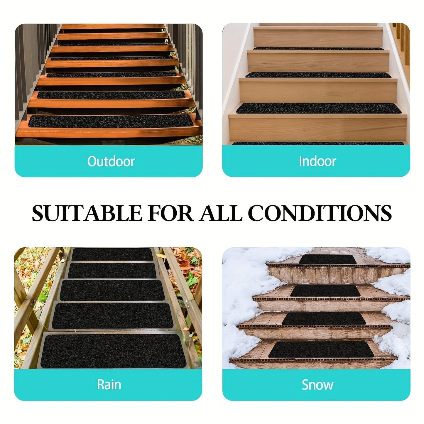 Emeja | Antislip Traplopen 10-Pack – 6"x24", 80-Grit, Weerbestendig