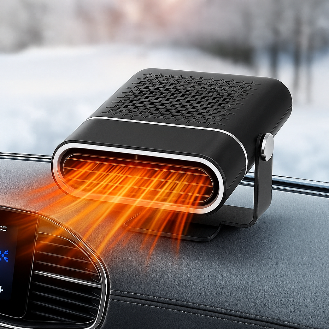 Emeja | Autoverwarming & Voorruitontdooier | 12V USB Draagbaar | Zwart
