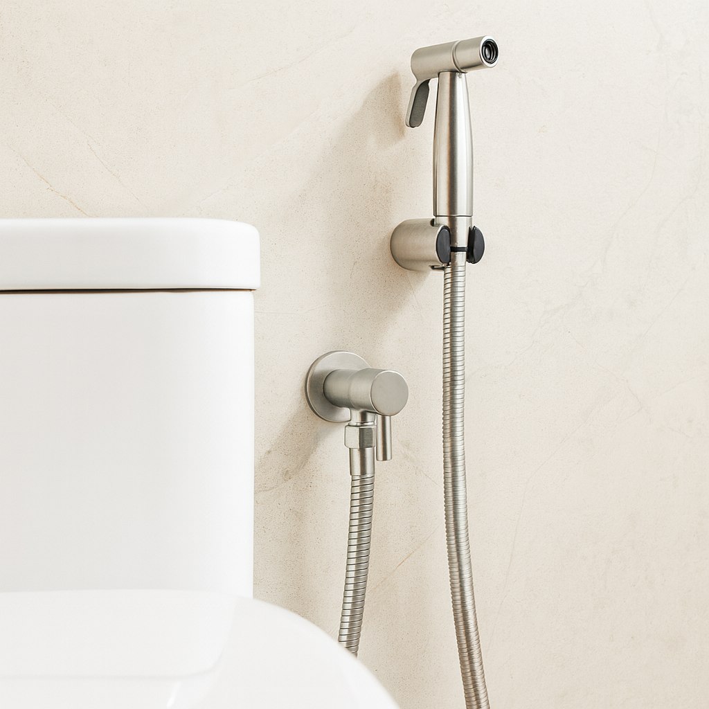 Emeja | Bidet Sprayer in RVS – Wandgemonteerd met Verstelbare Spray