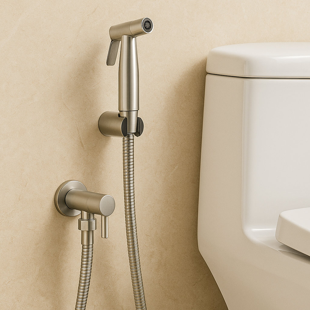 Emeja | Bidet Sprayer in RVS – Wandgemonteerd met Verstelbare Spray