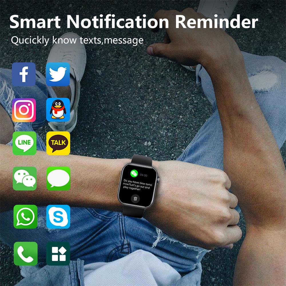 Emeja | Bloedglucose Bloeddruk Bloedzuurstof Slaapmonitor Waterdichte Slimme Horloge