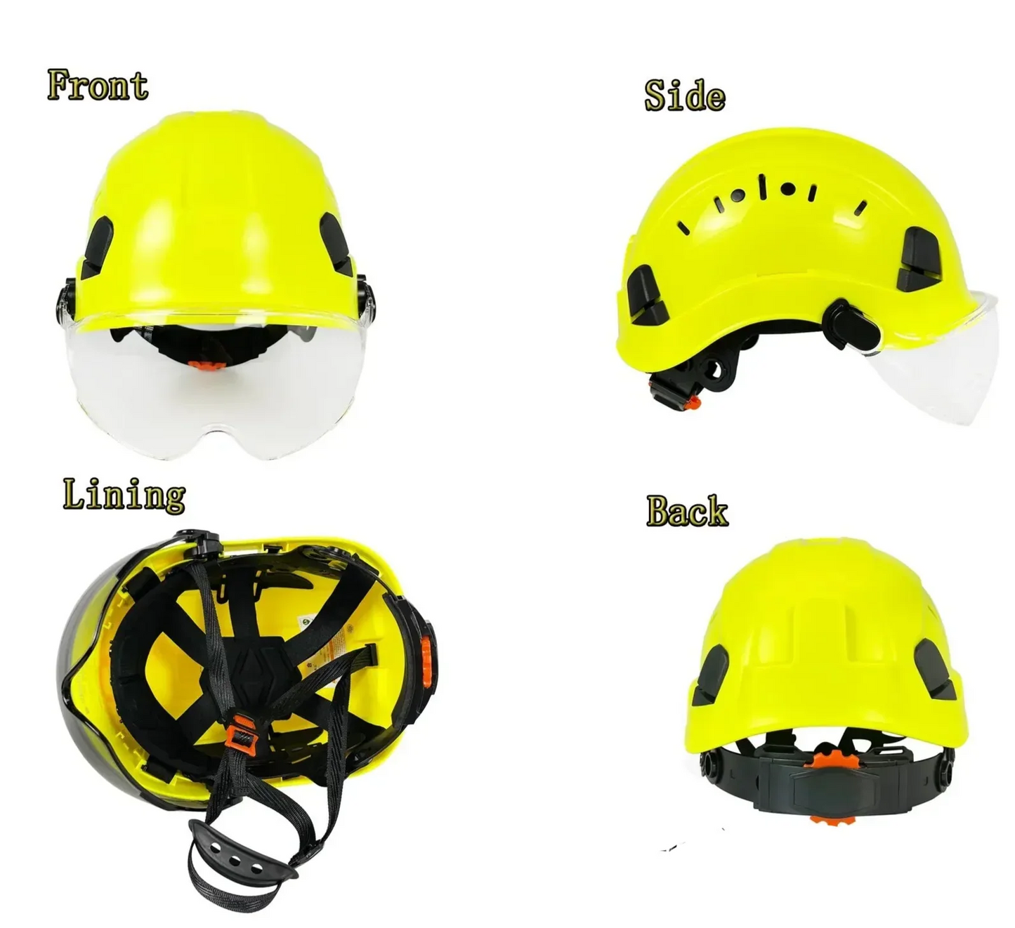 Emeja | CE ABS Veiligheidshelm met Goggles & Visor – SafeGuard