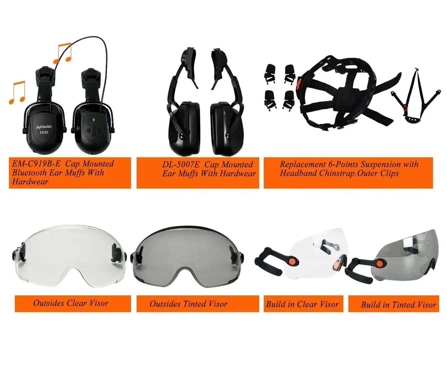 Emeja | CE ABS Veiligheidshelm met Goggles & Visor – SafeGuard