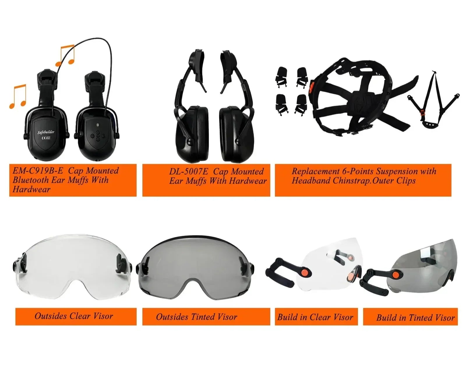 Emeja | CE ABS Veiligheidshelm met Goggles & Visor – SafeGuard