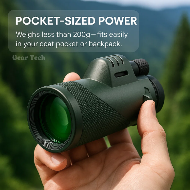 Emeja | Compact Ultra-Zoom Monoculaire | HD Lens, Lichtgewicht & Perfect voor Wandelen, Vogelspotten en Sportevenementen