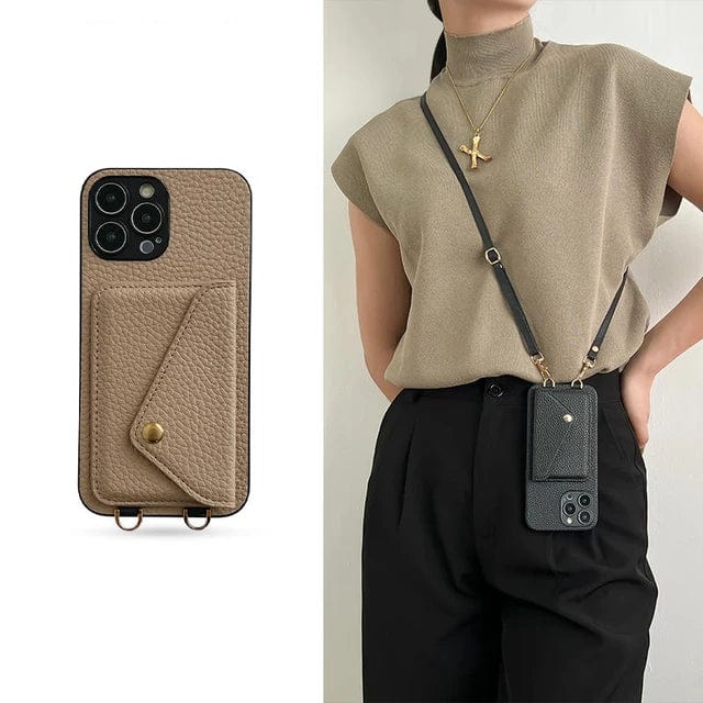Emeja | Crossbody Telefoonhoesje met Kaartsleuf en Lanyard