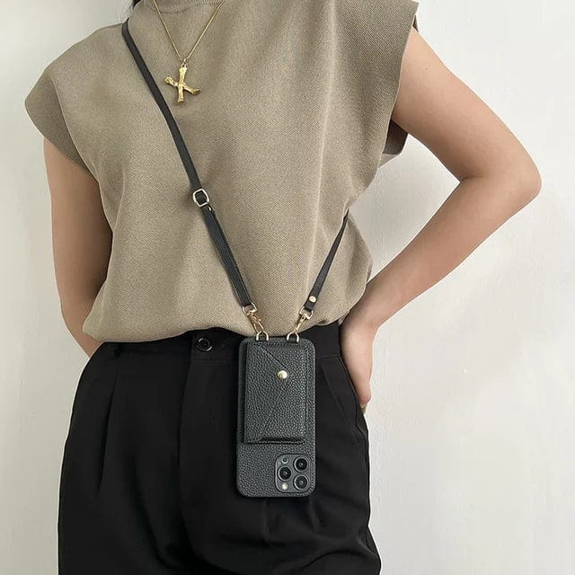 Emeja | Crossbody Telefoonhoesje met Kaartsleuf en Lanyard