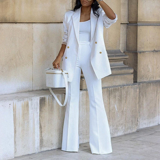 Emeja | Dames Blazer en Broek Set met Gouden Knopen