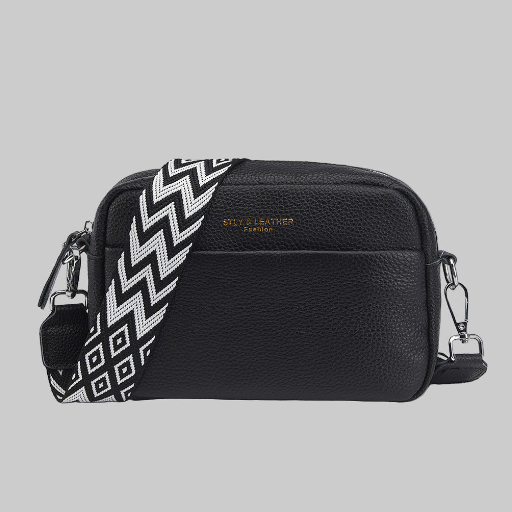 Emeja | Dames Crossbody Camera Tas met Patroonriem