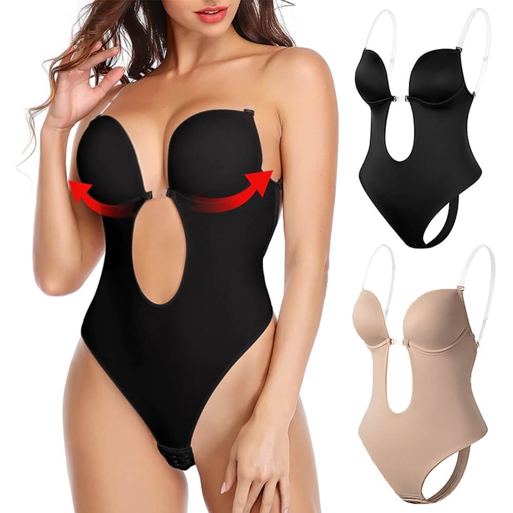 Emeja | Dames Diepe V Rugloze Bodysuit Shaper