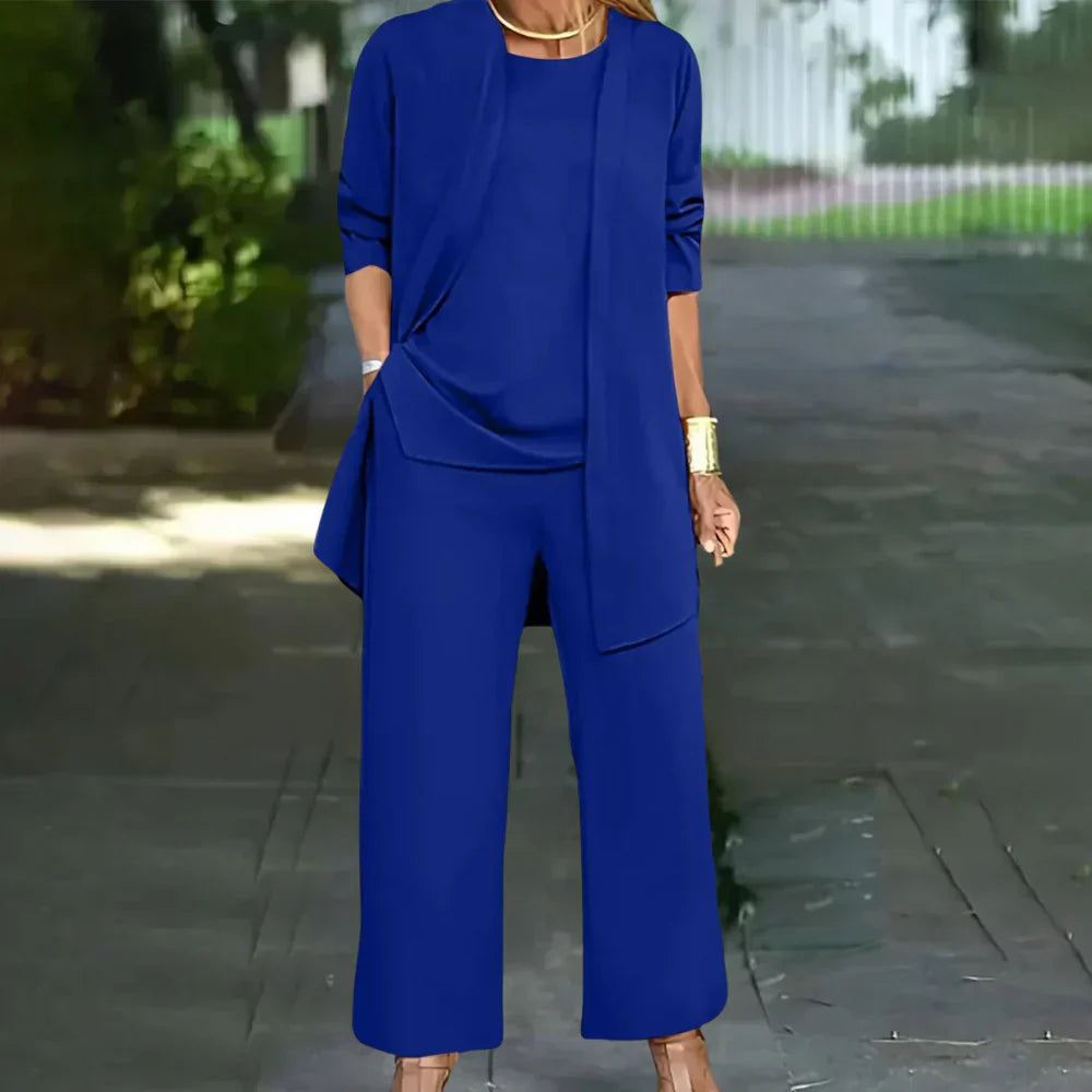 Emeja | Dames Drie-Delige Pantalonpak Set met Blazer
