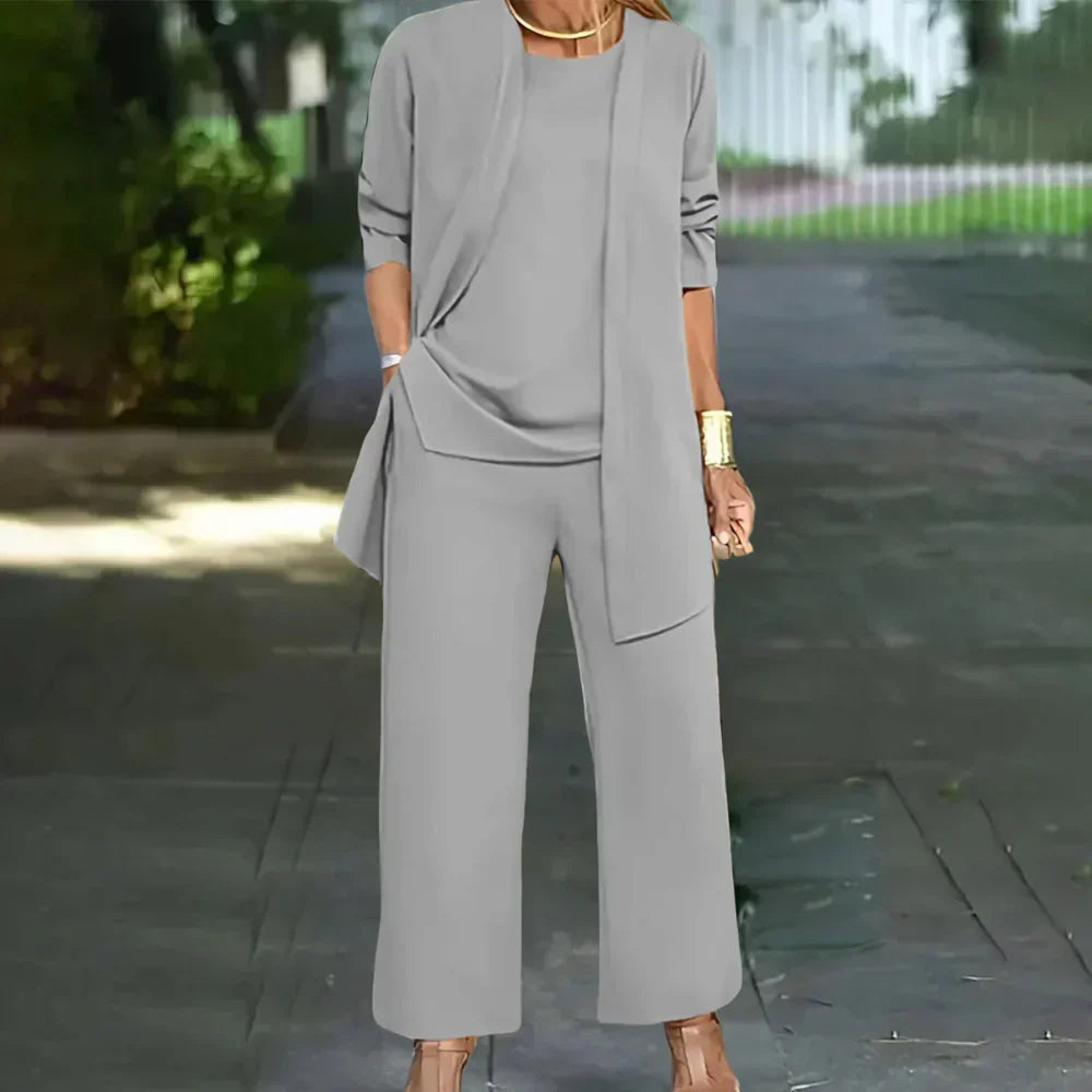 Emeja | Dames Drie-Delige Pantalonpak Set met Blazer