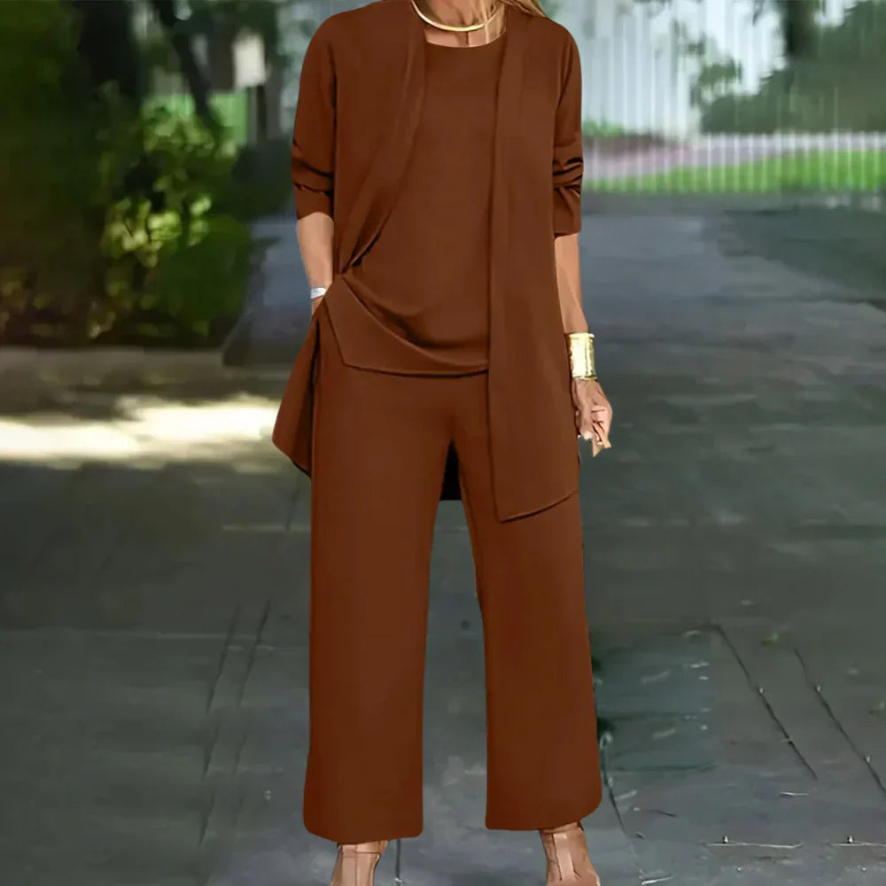Emeja | Dames Drie-Delige Pantalonpak Set met Blazer