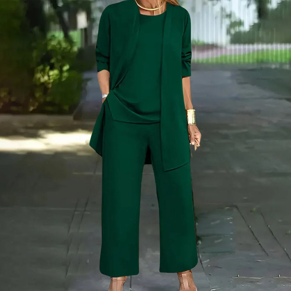 Emeja | Dames Drie-Delige Pantalonpak Set met Blazer