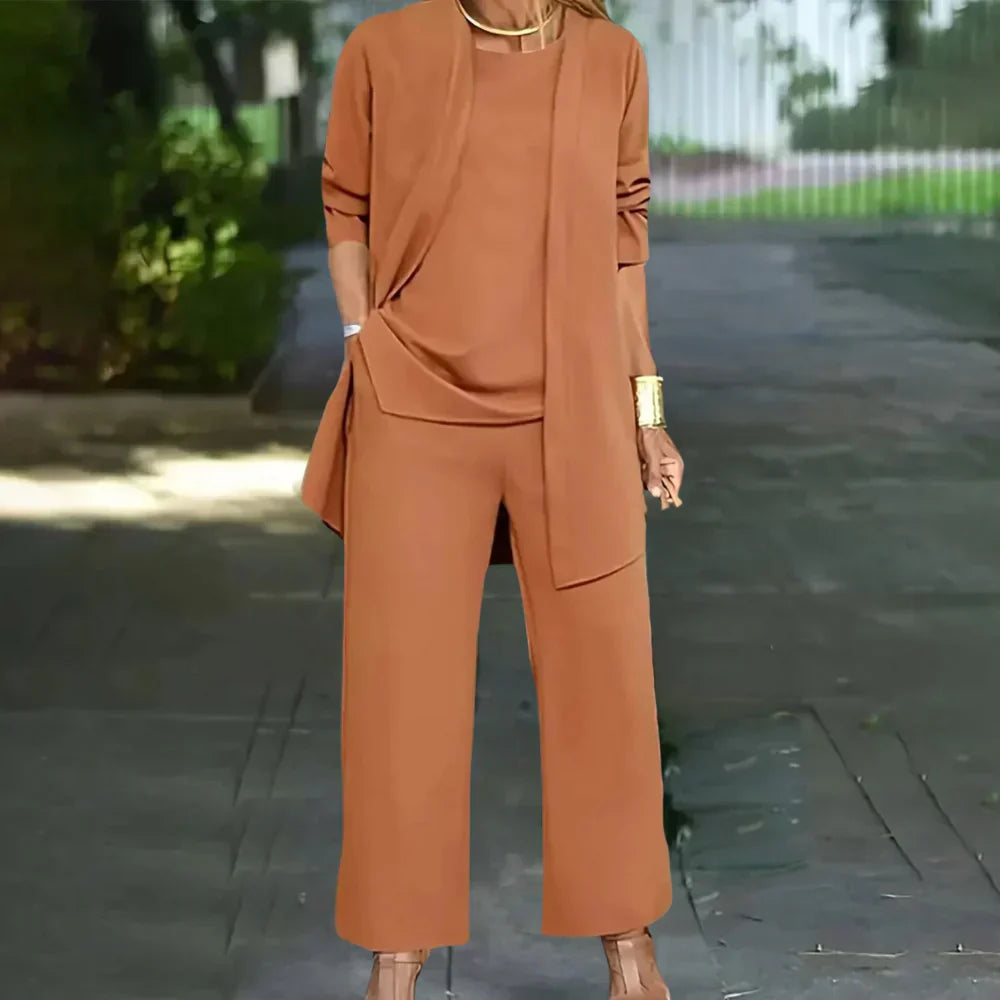 Emeja | Dames Drie-Delige Pantalonpak Set met Blazer